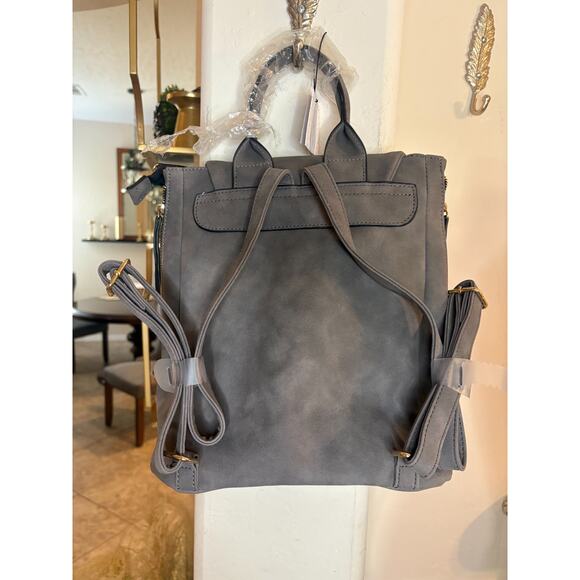 Violet Ray Women's Kendall Backpack, Grey NEW - Picture 4 of 9